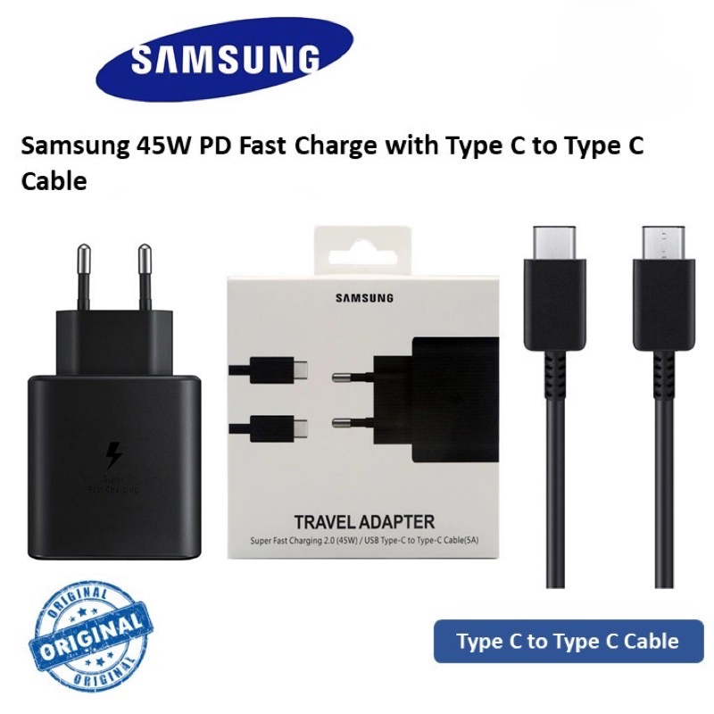 Original Samsung 45w full C to C charger